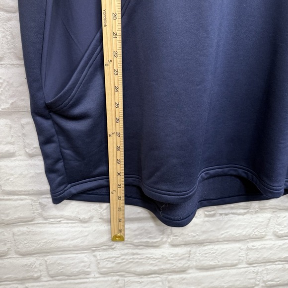 UNDER ARMOUR NAVY BLUE TRAINING 1/2 ZIP PULLOVER SHORT SLEEVE HOODIE SIZE 2XL - Picture 11 of 13